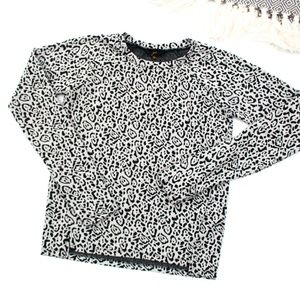 Jack | Black White Animal Print Crew Neck Sweater